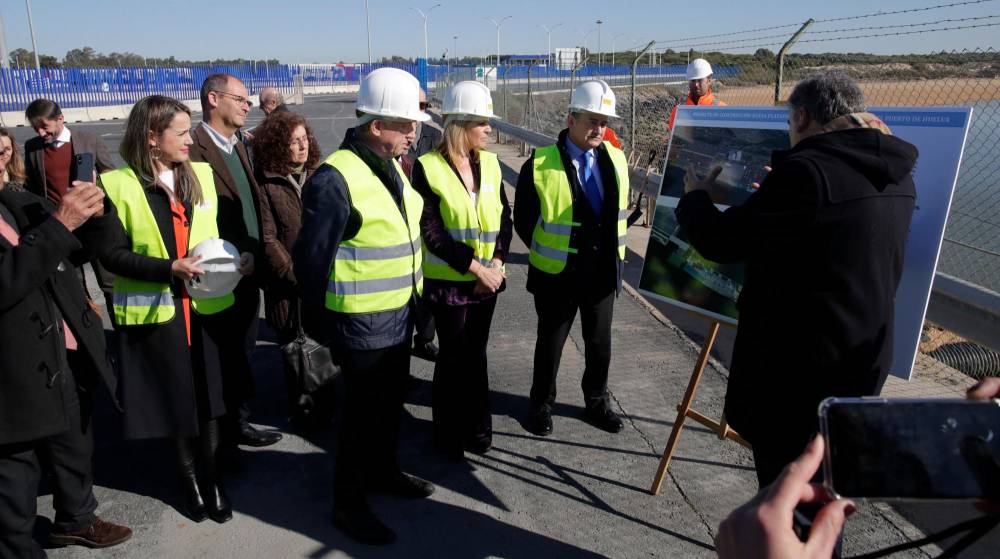 El Puerto de Huelva avanza en las obras de su nueva doble rampa ro-ro