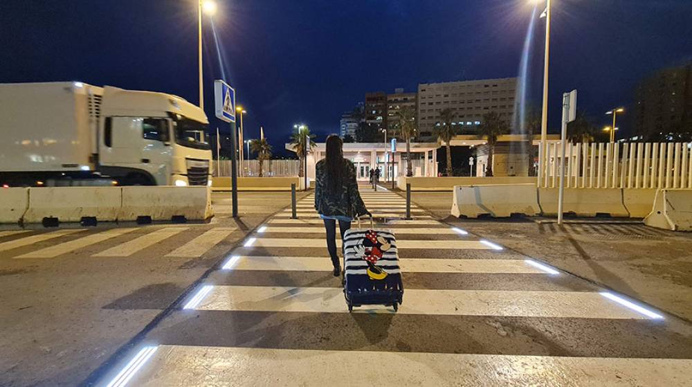 La AP de Algeciras activa un paso de peatones inteligente