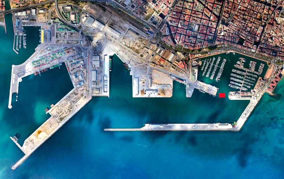 La nueva estructura fija se situará en la bocana de la dársena interior del puerto de Alicante. $!La nueva estructura fija se situará en la bocana de la dársena interior del puerto de Alicante.