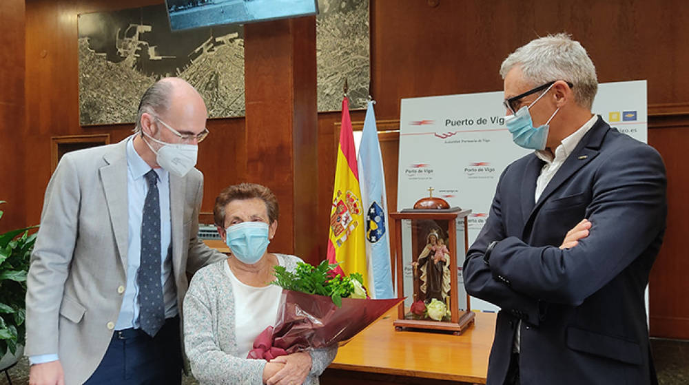 La AP de Vigo celebra la Virgen del Carmen y homenajea a &quot;Marujita&quot;, emblema del puerto pesquero
