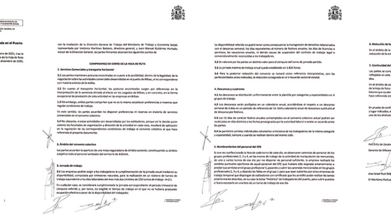 El final de la hoja de ruta en la estiba de Bilbao acerca un acuerdo estable y descarta el arbitraje El final de la hoja de ruta en la estiba de Bilbao acerca un acuerdo estable y descarta el arbitraje