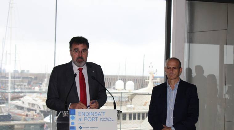 Lluís Salvadó, presidente de la Autoridad Portuaria de Barcelona; y David Pino, director de Port Vell