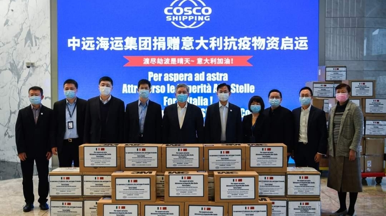 COSCO Shipping costea un transporte aéreo de suministros médicos a Italia COSCO Shipping costea un transporte aéreo de suministros médicos a Italia