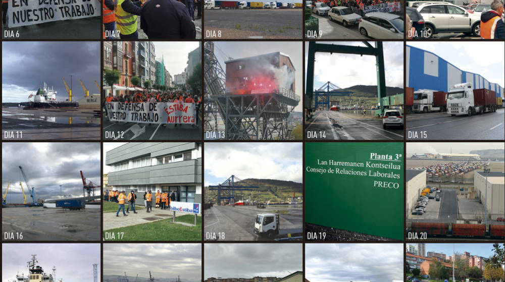 1 mes de huelga en el Puerto de Bilbao