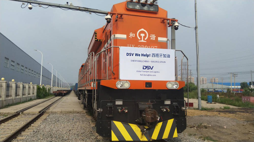 DSV opera un tren de China a Madrid con m&aacute;s de 63 millones de mascarillas