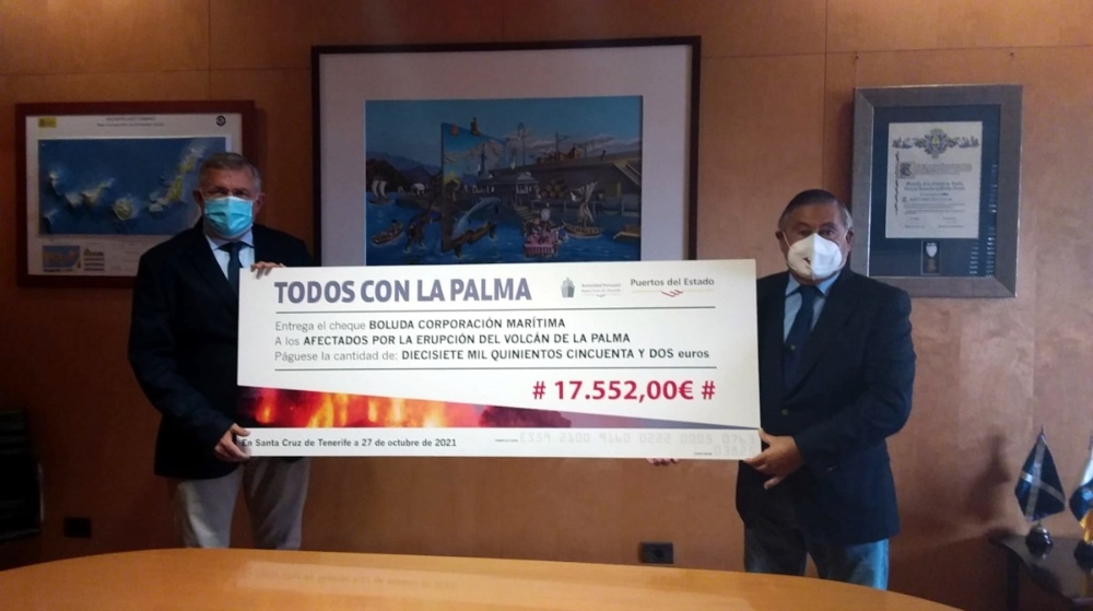 Boluda se suma a la campa&ntilde;a de Puertos de Tenerife &quot;Todos con La Palma&quot;