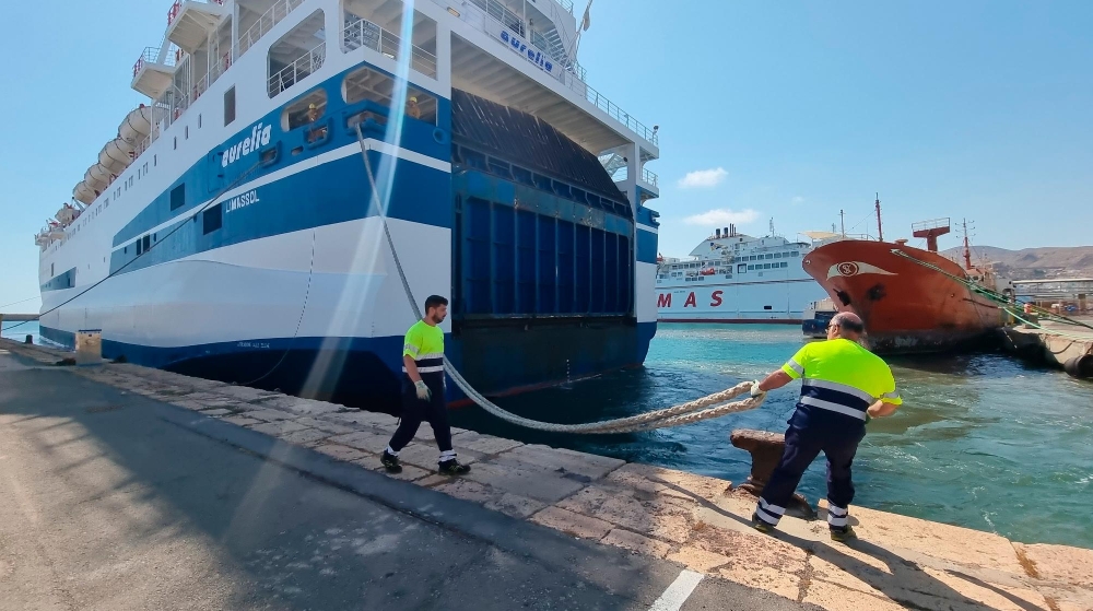 El “Aurelia” de GNV inicia el servicio entre los puertos de Almería y Nador