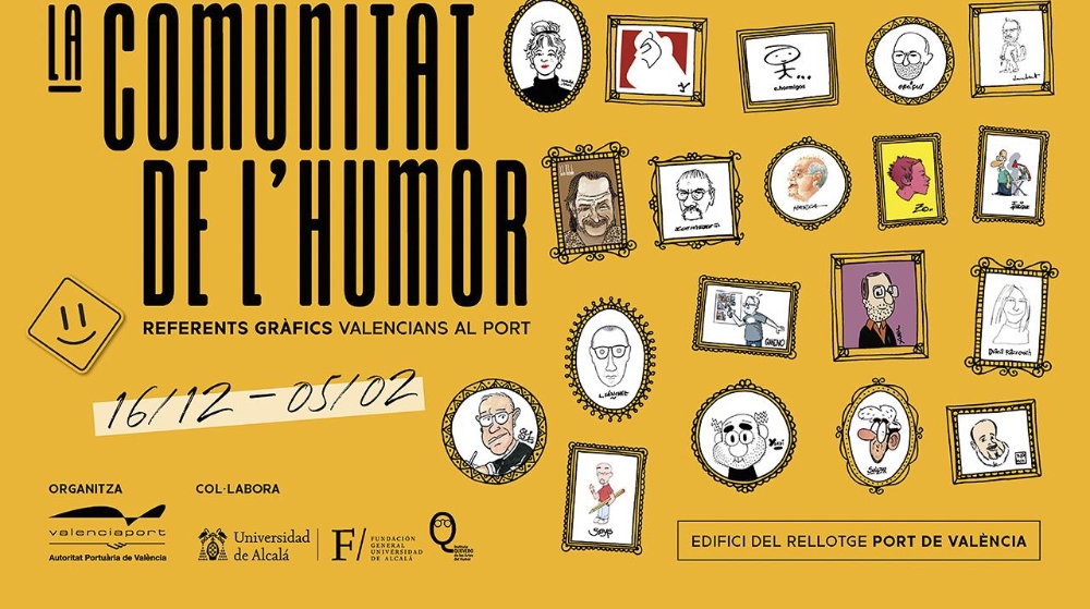 ‘La Comunitat de l’humor. Referents gràfics valencians al port’ atraca en el Edificio del Reloj