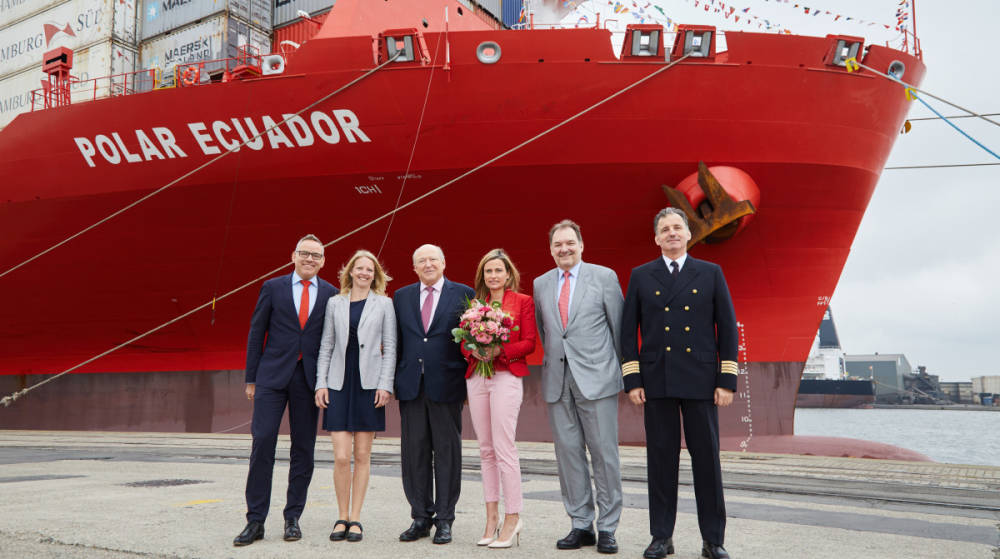 Hamburg S&uuml;d bautiza en Amberes su nuevo buque portacontenedores &ldquo;Polar Ecuador&rdquo;
