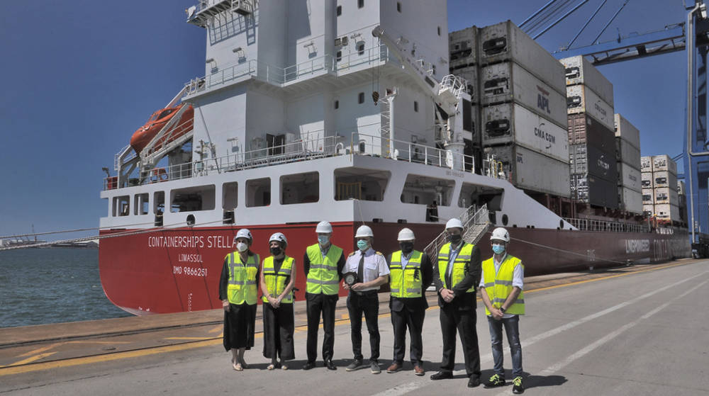 El &ldquo;Containerships Stellar&rdquo; ampl&iacute;a en Bilbao la oferta sostenible de la naviera del Grupo CMA CGM