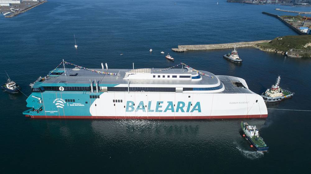 Bale&agrave;ria bota el &quot;Eleanor Roosevelt&quot;, el primer fast ferry del mundo con motores a gas natural