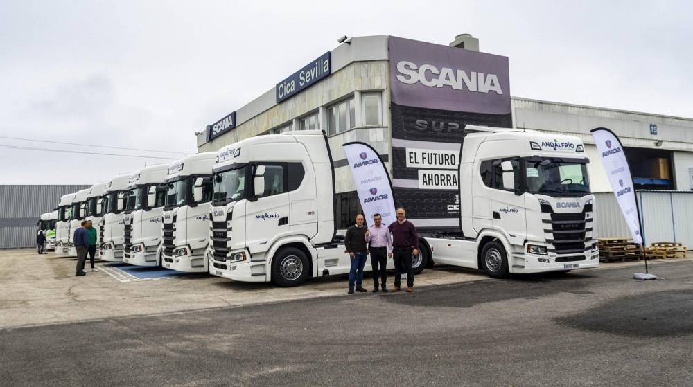 Andalfrío amplía su flota con nueve cabezas tractoras de Scania