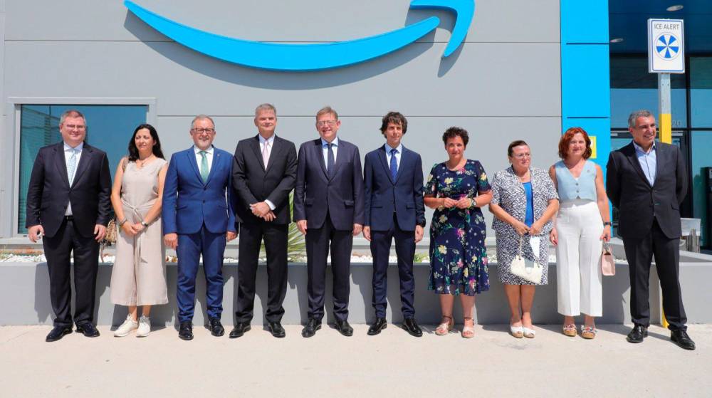 Ximo Puig visita el nuevo centro logístico de 58.000 m2 de Amazon en Onda