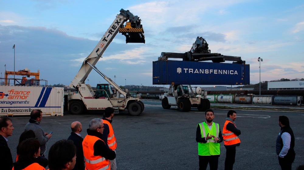 Ambrogio y Novatrans muestran la capacidad intermodal del CEF de Mouguerre