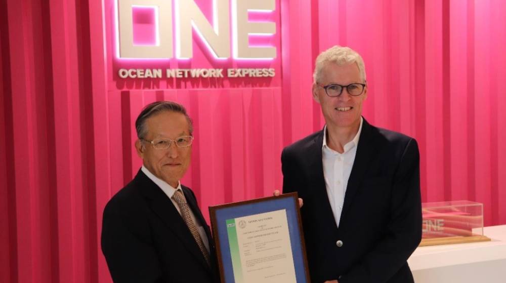 Ocean Network Express (ONE) muestra su compromiso con el medioambiente con el certificado ISO 14001:2015 de ClassNK