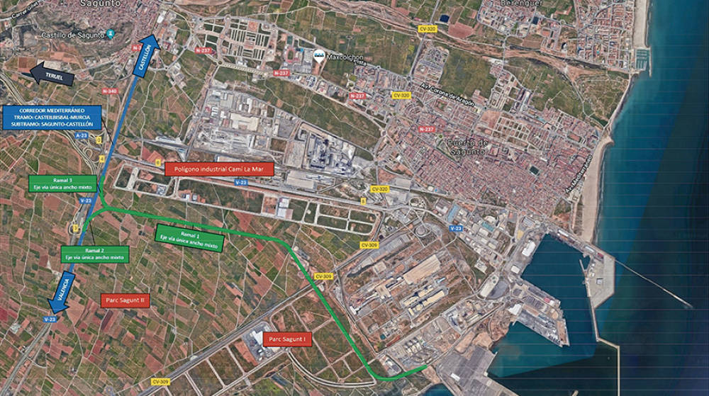 Las obras del proyecto de construcci&oacute;n del acceso ferroviario al puerto de Sagunto salen a licitaci&oacute;n