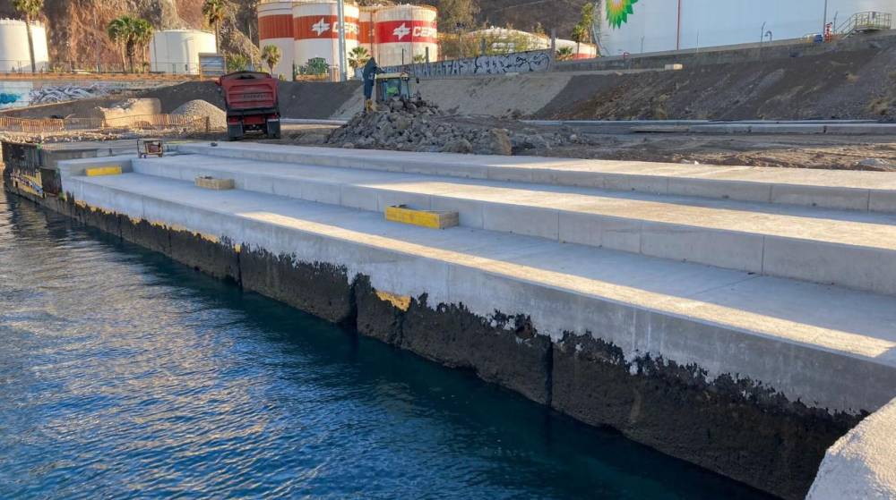 Puertos de Tenerife inicia la ejecución del muro de ladera verde en el litoral de Valleseco