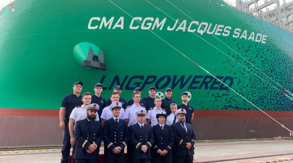 El &quot;CMA CGM Jacques Saad&eacute;&quot;, primer buque GNL de 23.000 TEUs del mundo, inicia su viaje inaugural