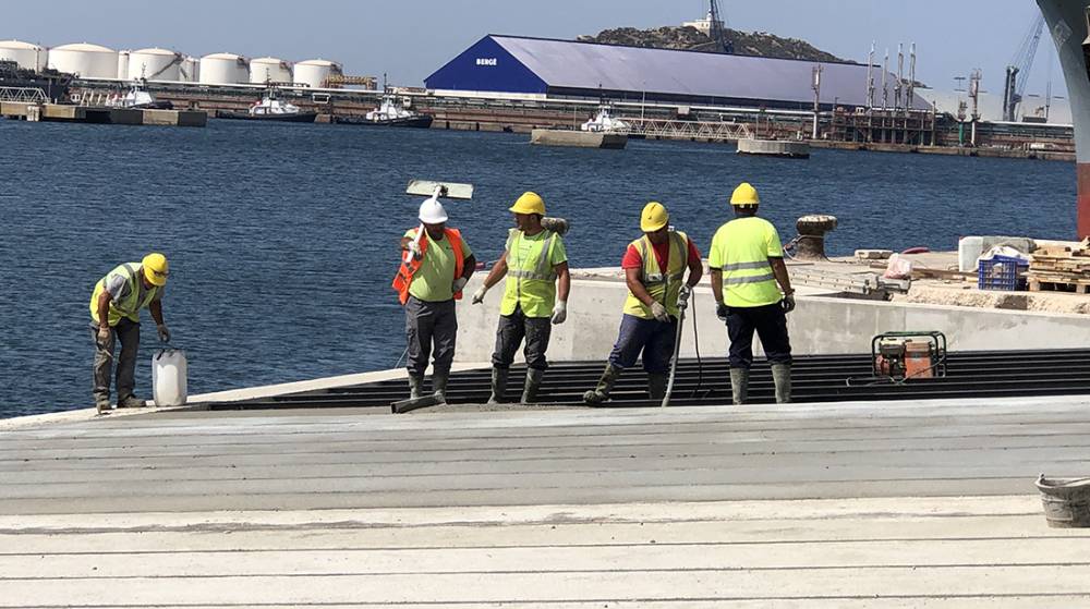 El Puerto de Cartagena reanuda las obras suspendidas por el COVID-19