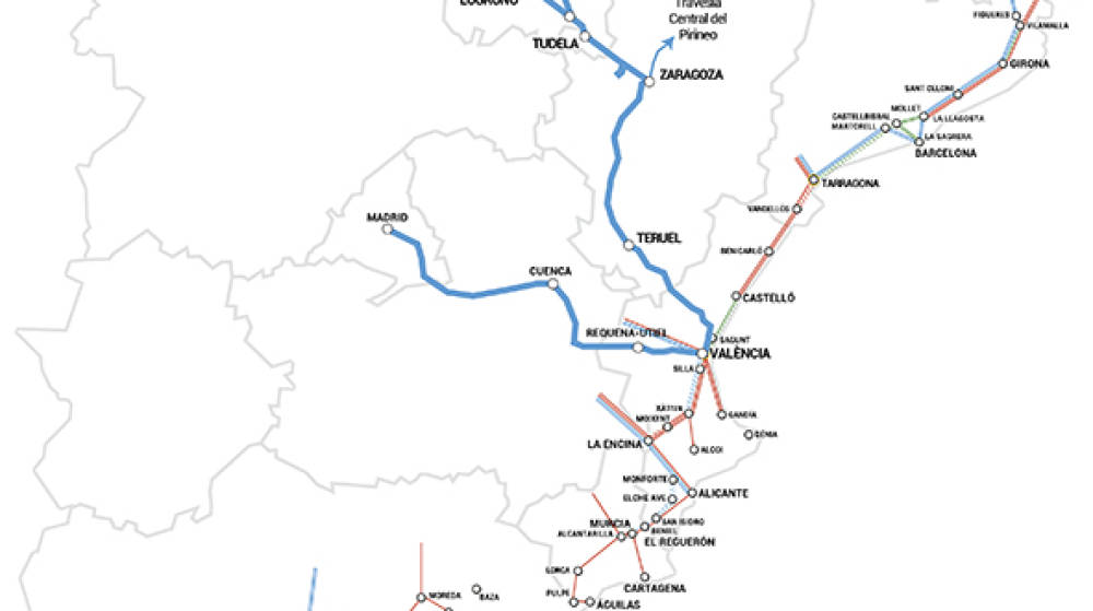 Corredores ferroviarios en la Comunitat Valenciana: venturas y desventuras