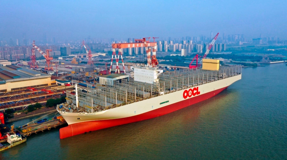 OOCL presenta el “OOCL Valencia”, su primer megabuque ecológico de 2024