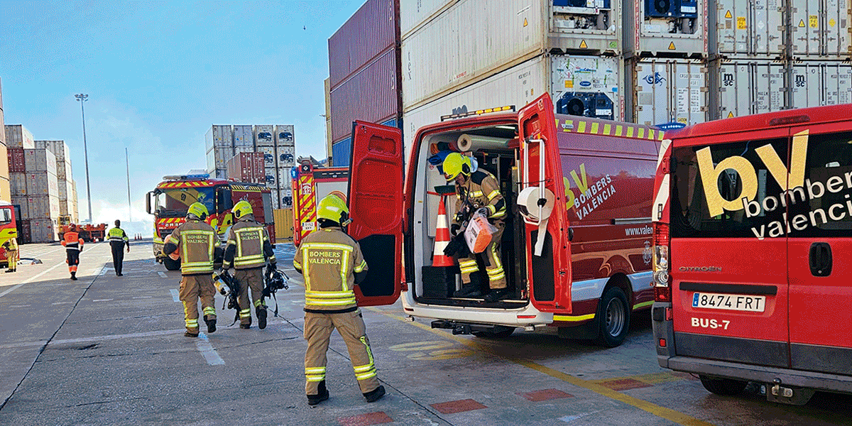 MSC Terminal Valencia acoge un simulacro de incidente químico