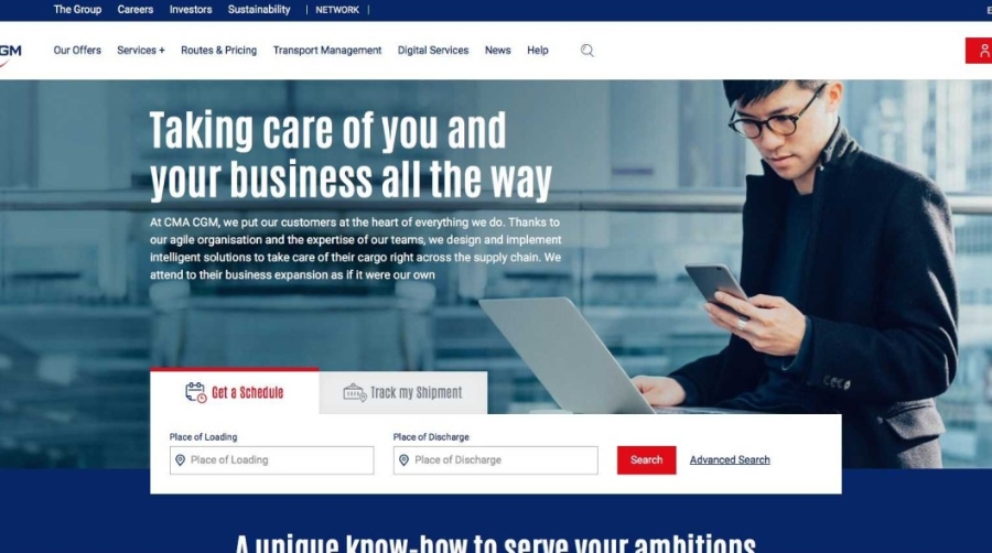 CMA CGM potencia su comunicaci&oacute;n digital con nueva web