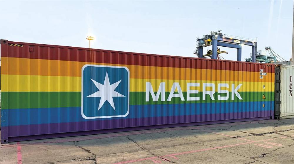 El contenedor arcoiris de Maersk llega a Valencia