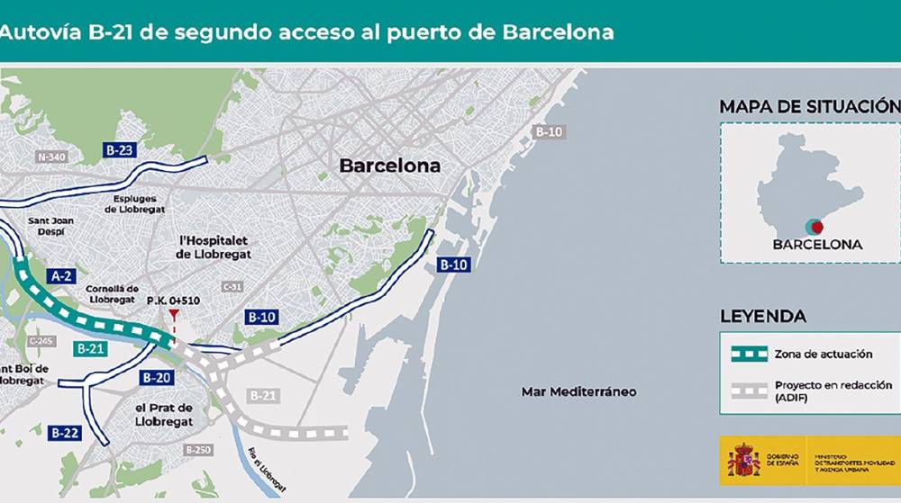 MITMA licita el proyecto del nuevo acceso al Port de Barcelona desde la B-21