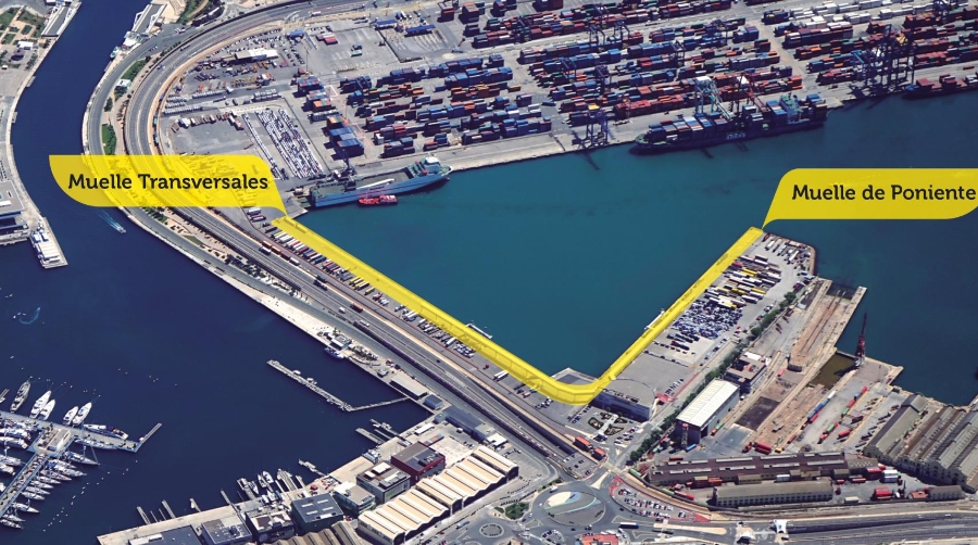 Se abre el proceso administrativo para la electrificación de los muelles Poniente y Transversales del Puerto de Valencia. Infografía Diario del Puerto.