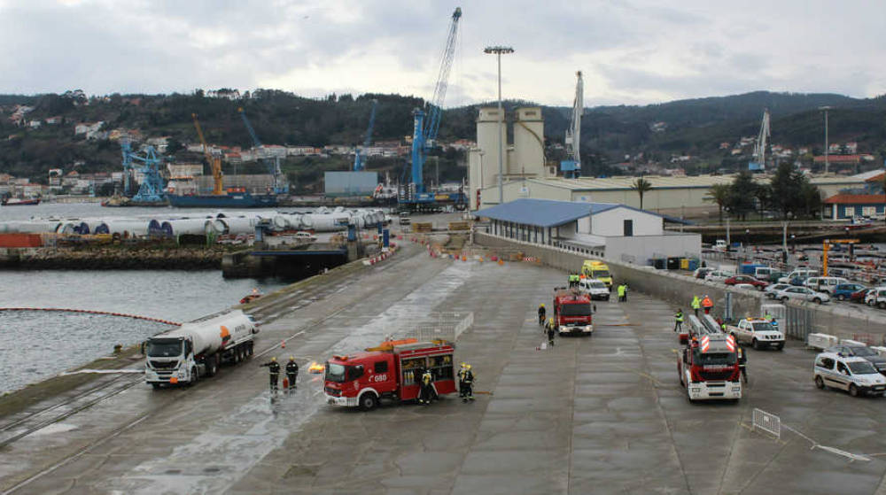 Simulacro en el puerto de Ferrol
