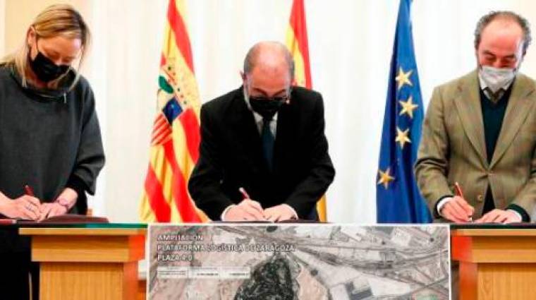 Gobierno de Aragón, APL y Cipsa firman la ampliación de PLAZA en 220 hectáreas