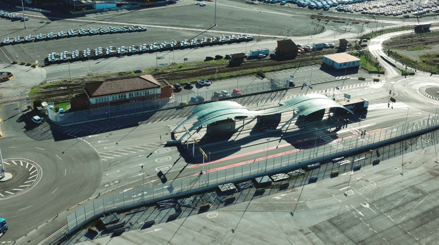 El nuevo cerramiento de seguridad se ubicará entre el control de Raos y el acceso ferroviario al puerto.