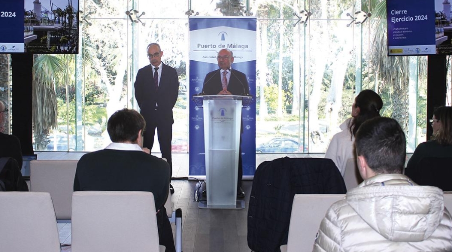 José Moyano y Carlos Rubio, director y presidente de la Autoridad Portuaria de Málaga, presentaron los resultados.