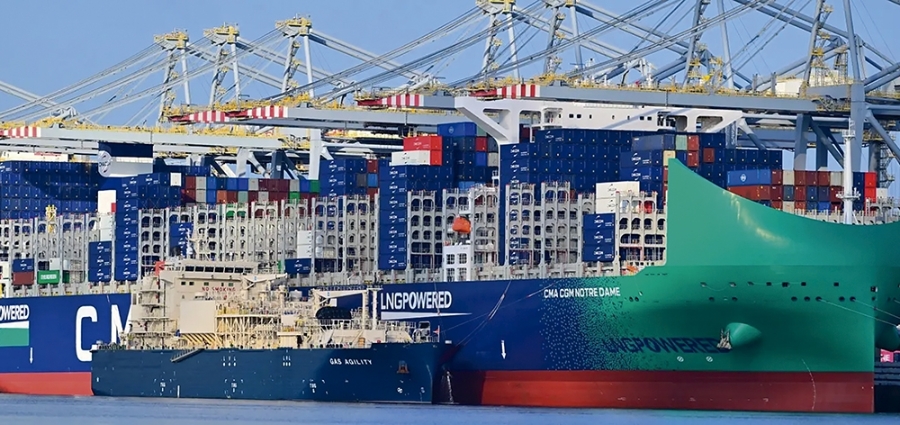 El “CMA CGM Notre Dame” protagoniza el mayor bunkering de bioGNL de la historia de la naviera