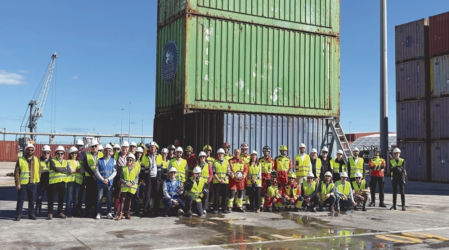 Imagen de los participantes en el simulacro de OVERHEAT.