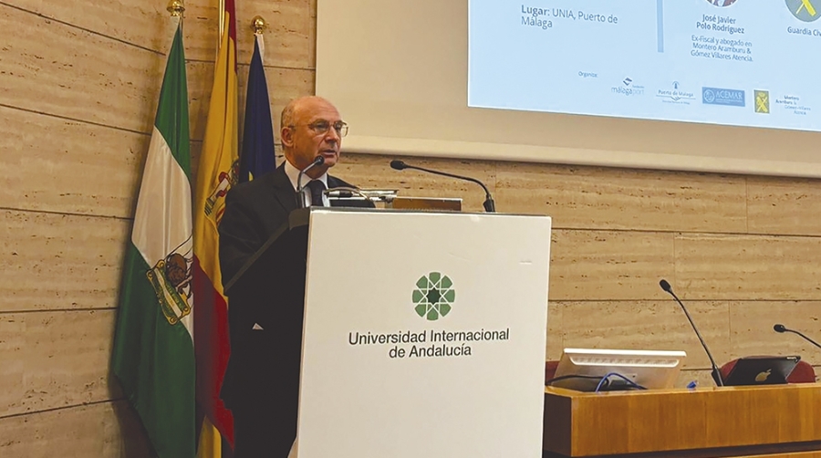 Carlos Rubio, presidente de la Autoridad Portuaria de Málaga, ha inaugurado las jornadas.