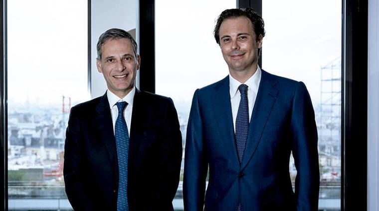 Rodolphe Saadé, CEO y presidente de CMA CGM junto a Cyrille Bolloré, CEO y presidente del Grupo Bolloré.