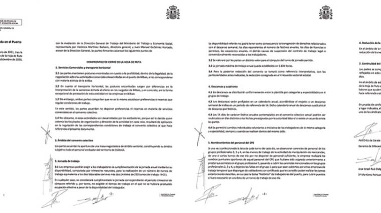 El documento del Ministerio de Trabajo fue firmado por los representantes de empresas y sindicatos.