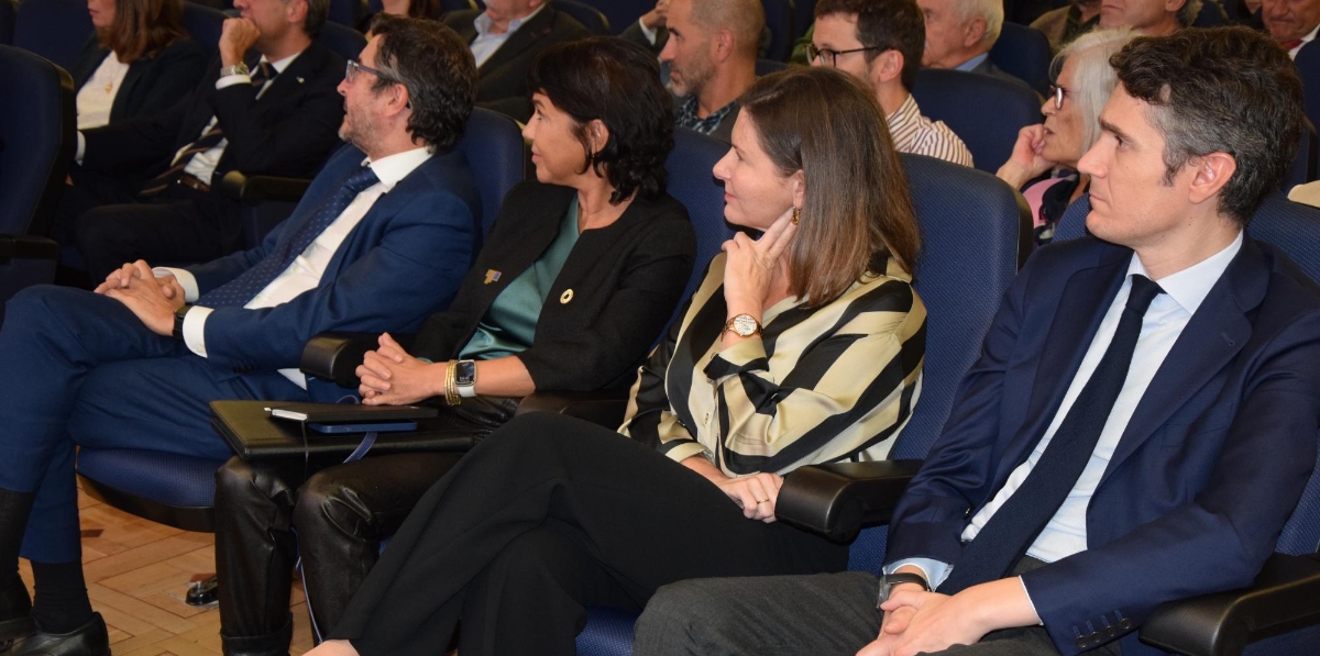Desde la izquierda, Álvaro Rodríguez Dapena, presidente de Puertos del Estado; Isabel Pardo de Vera, exsecretaria de Estado del MITMA; Mª José Rallo, secretaria general de Transportes y Movilidad del MITMA; y Jaime Moreno, director general de Transporte Terrestre del MITMA. Foto B.C.