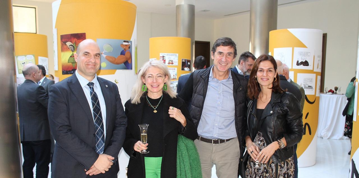 Miguel Jiménez (Grupo Diario); Francesca Antonelli (APV); Jaime Pinedo (Grupo Diario) y Fátima Zayed (VPI).