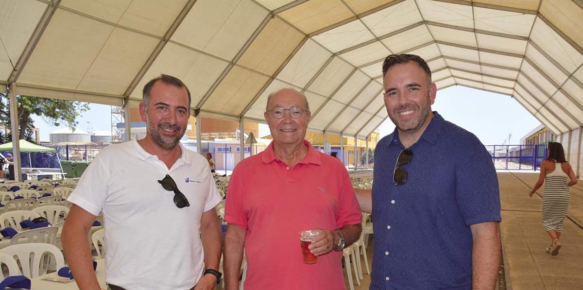 Javier Herrera (Port Sur), Vicente Ramos (Raminatrans Castellón) y Rafa Simó (PortCastelló).