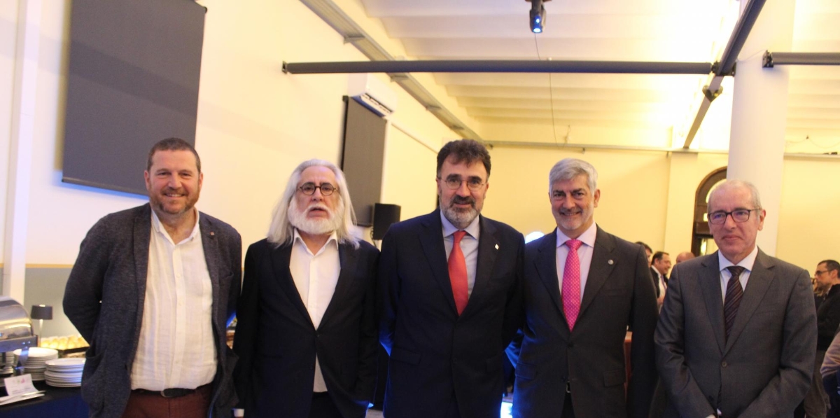 Marc Sanglas, secretario de movilidad e Infraestructuras del Departament de Territori; Joan Jaume Oms, secretario general del Departament de Territori; Lluís Salvadó, presidente de Port de Barcelona; Paco Prado, director general de Grupo Diario; José Alberto Carbonell, director general Port de Barcelona