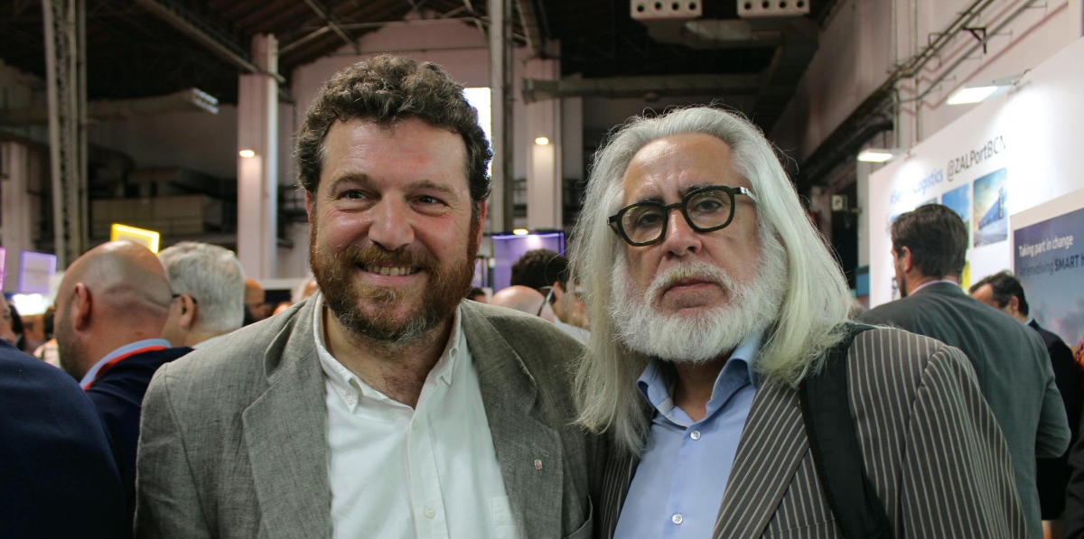 Marc Sanglas, secretario de movilidad y logística de la Generalitat y Joan Jaume Oms, secretario general del Departamento de Territorio de la Generalitat. Foto: J.P.