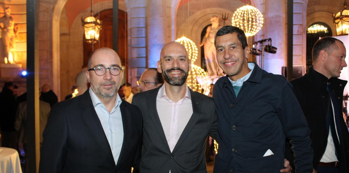 Marc Porta, Oscar Colado (Kerry Logistics) y Artutro Chaves (3LG). Foto A.Tejera.