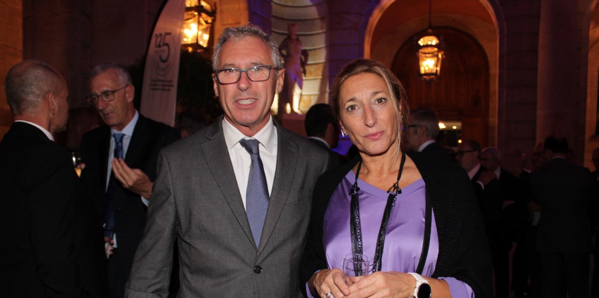 Bernat Baró, director de seguridad del Port de Barcelona, y Carla Salvadó, subdirectora general de Comercial y Marqueting de Port de Barcelona. Foto A.Tejera.