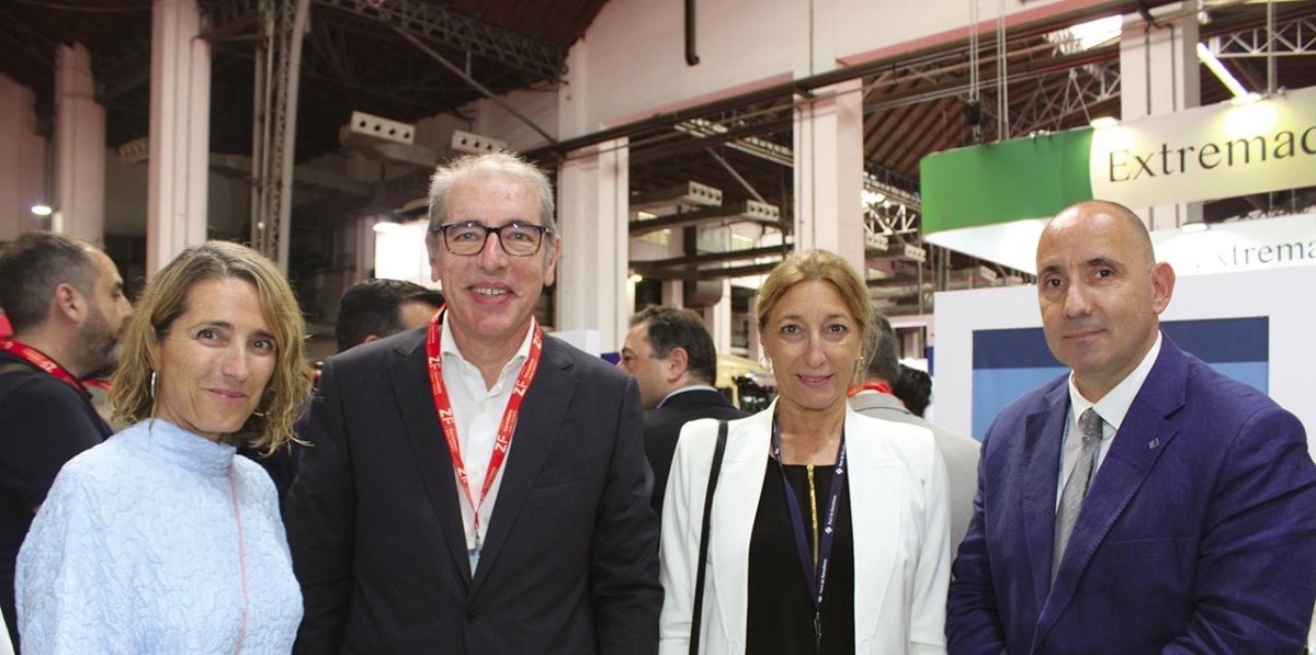 Núria Burguera; José Alberto Carbonell, Carla Salvadó, y Carles Mayol, del Port de Barcelona. Foto A.T.