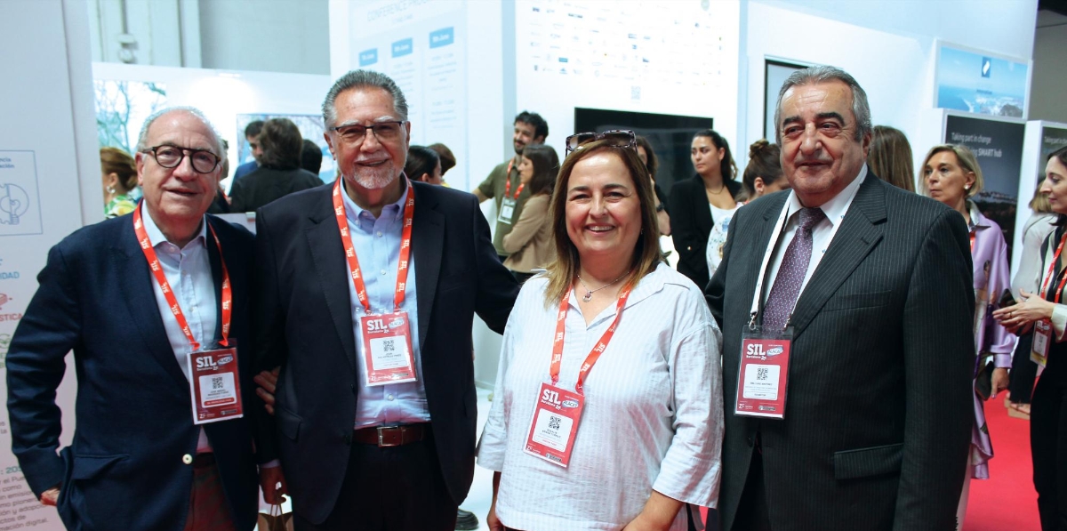José Miguel Masiques Furné, Empresas Masiques; Joan Blastegui, Blinter Cargo; Eulalia Arana, EVGE y Emili Sanz, ATEIA-Barcelona. Foto: JCS.
