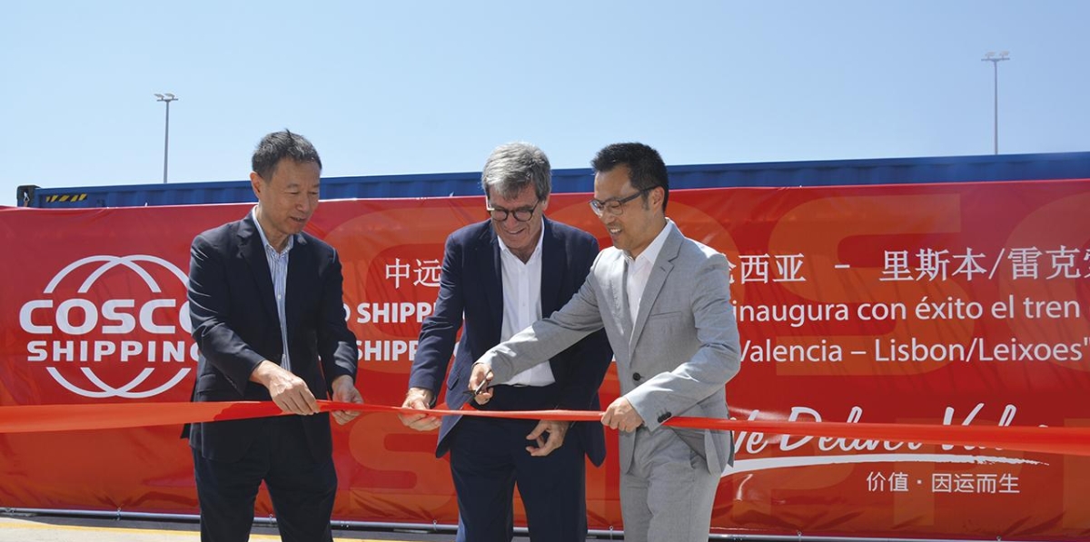 Inauguración servicio ferroviario Valencia-Portugal de CSP Spain