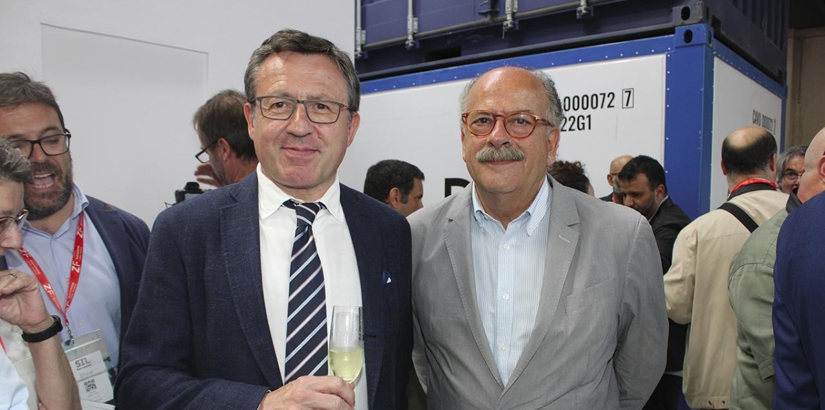Santi Otero, del Port de Barcelona, y Joan Colldecarrera, director de Port Vell. Foto A. T.